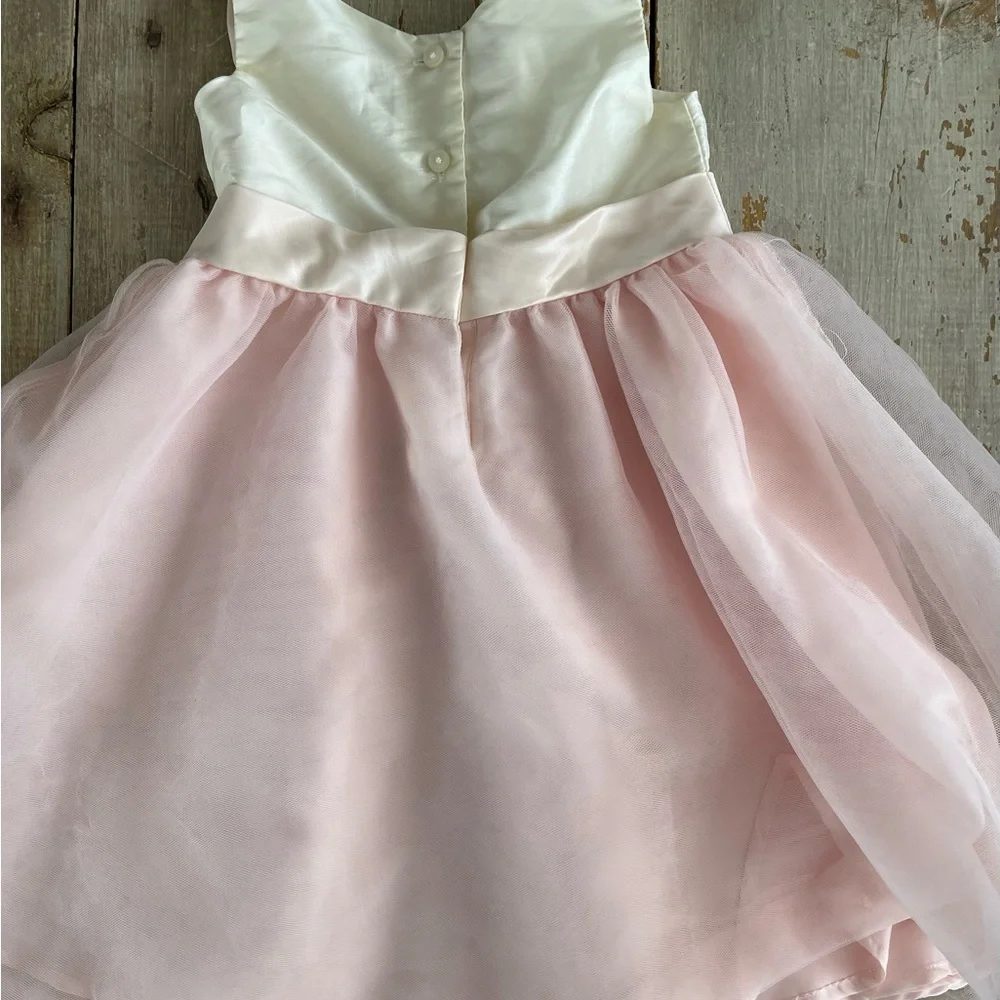 Janie and Jack vintage bow/tulle dress - 2